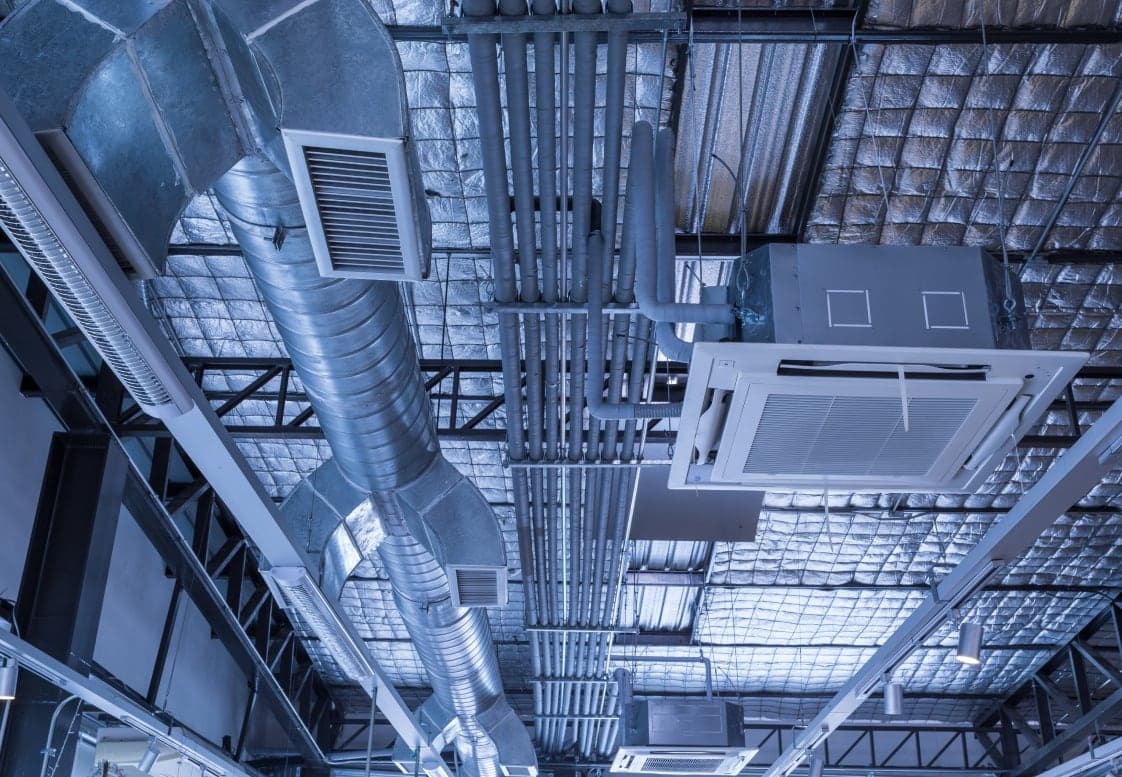 Industrial HVAC ducting and air-conditioning system