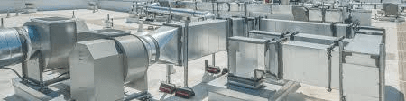Rooftop HVAC ducting