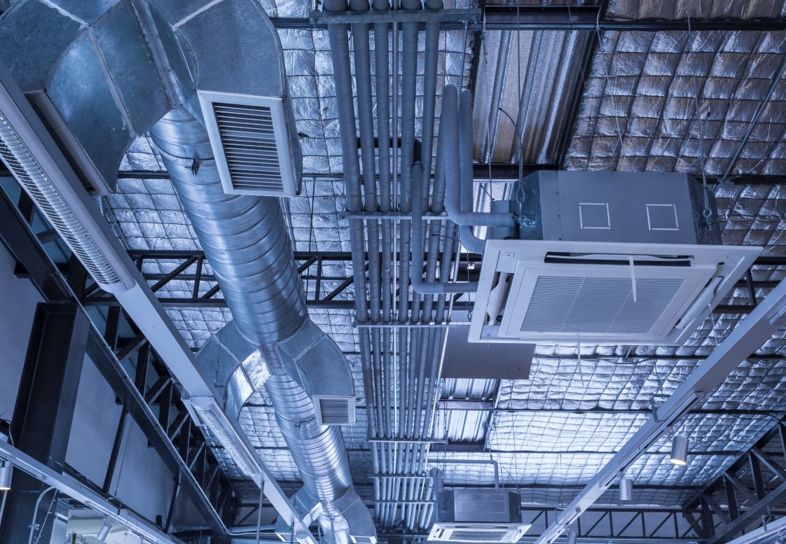 Industrial HVAC ducting and air-conditioning system